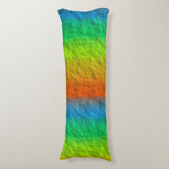 RAINBOW STRIPES TEXTURE BODY PILLOW (Front Vertical)