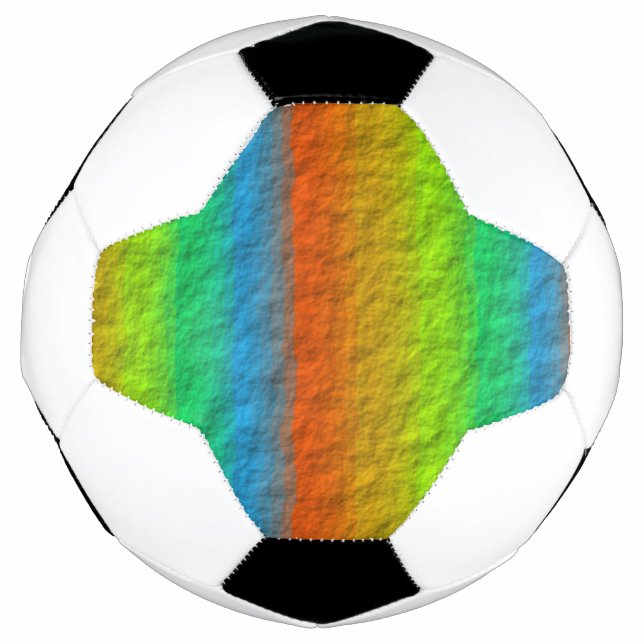 RAINBOW STRIPES TEXTURE SOCCER BALL (Front)