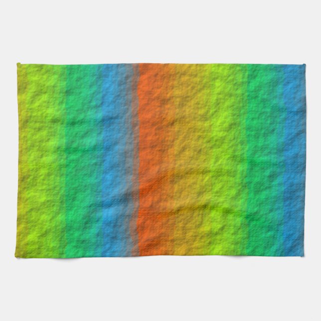 RAINBOW STRIPES TEXTURE TOWEL (Horizontal)