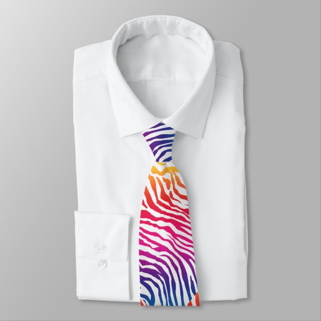 Rainbow Stripes Tie (Tied)