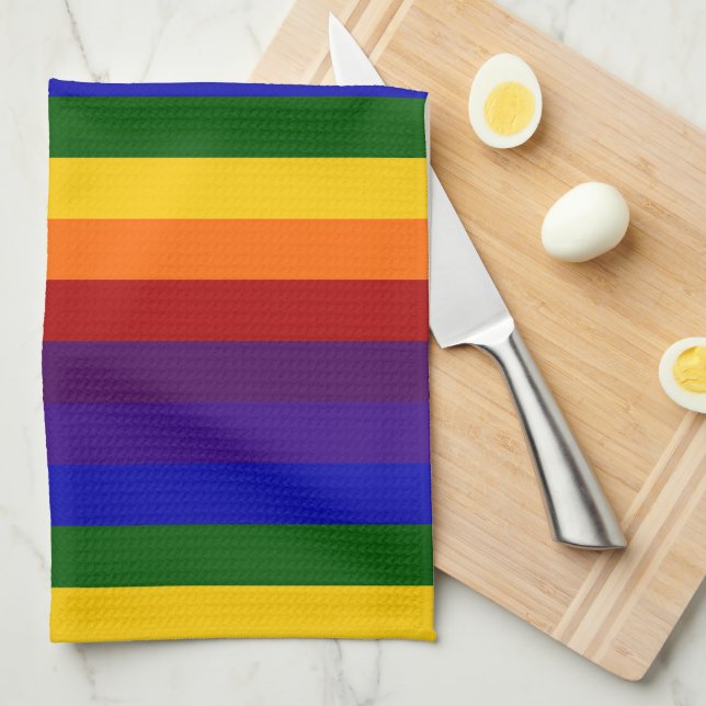 Rainbow Stripes Towel (Quarter Fold)