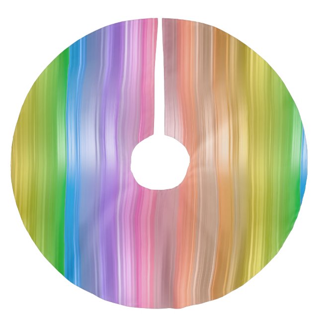 Rainbow Stripes Tree Skirt (Front)