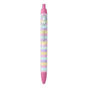 Kugelschreiber Einhorn in rosa mit Leuchteffekt Kuli Unicorn schreiben Stift 