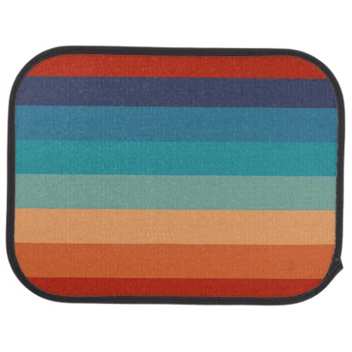 Rainbow Stripes Vintage Colors Old Style Colorful Car Floor Mat