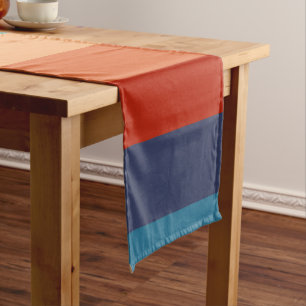 Rainbow Stripes Vintage Colors Old Style Colorful Short Table Runner