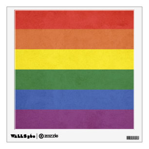 Rainbow stripes wall sticker