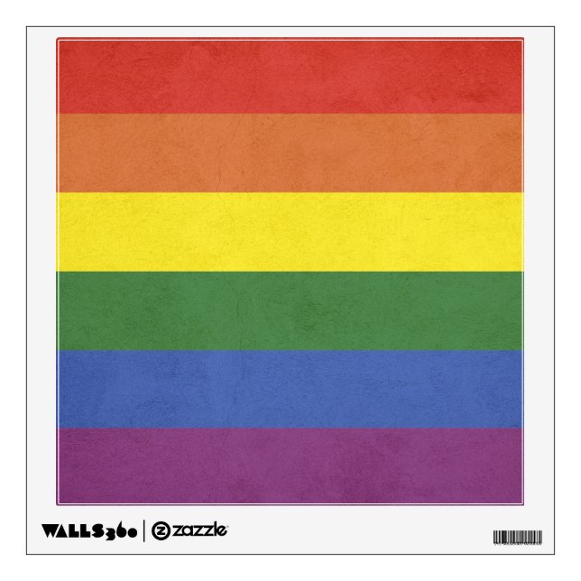 Rainbow stripes wall sticker (Front)