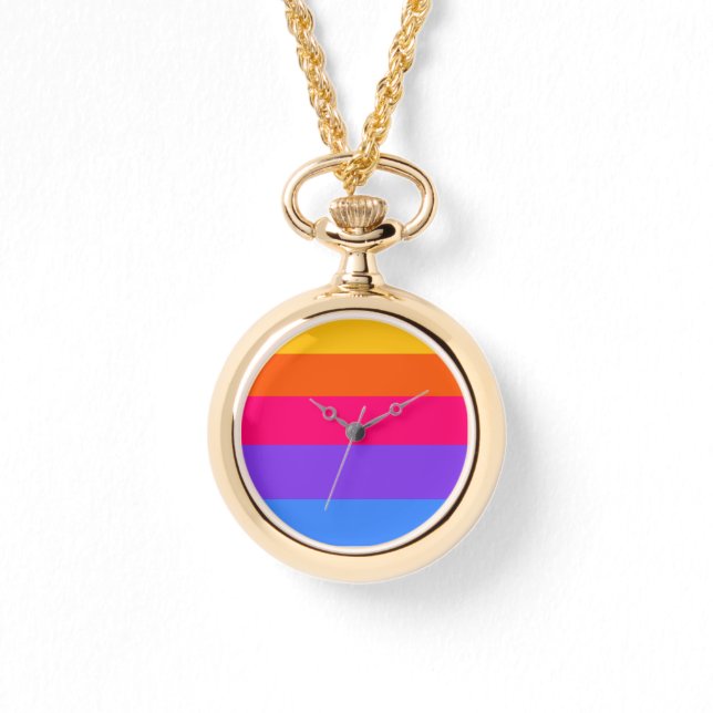 Rainbow Stripes Watch (Front)
