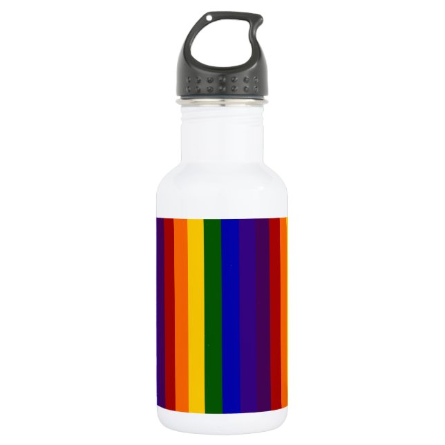 Rainbow Stripes Water Bottle (Front)