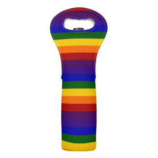Rainbow Stripes Wine Bag