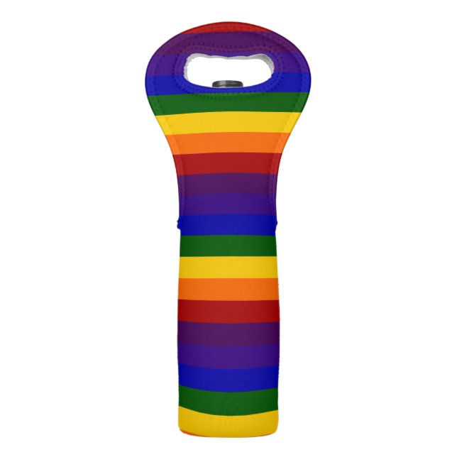 Rainbow Stripes Wine Bag (Front)
