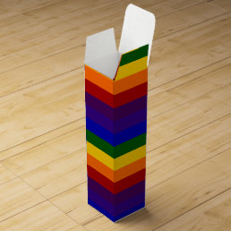 Rainbow Stripes Wine Box