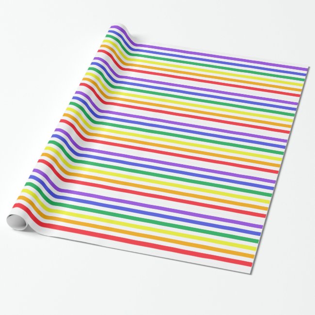Rainbow Stripes Wrapping Paper