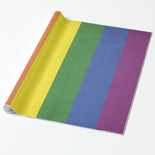 Rainbow stripes wrapping paper