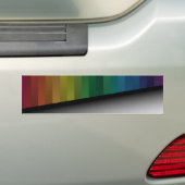 Rainbow Strips Bumper Sticker (On Car)