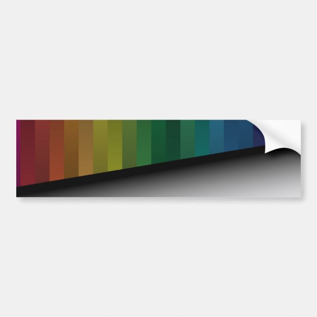 Rainbow Strips Bumper Sticker (Front)