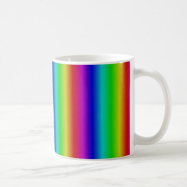Rainbow Strips - Pattern Coffee Mug (Right)