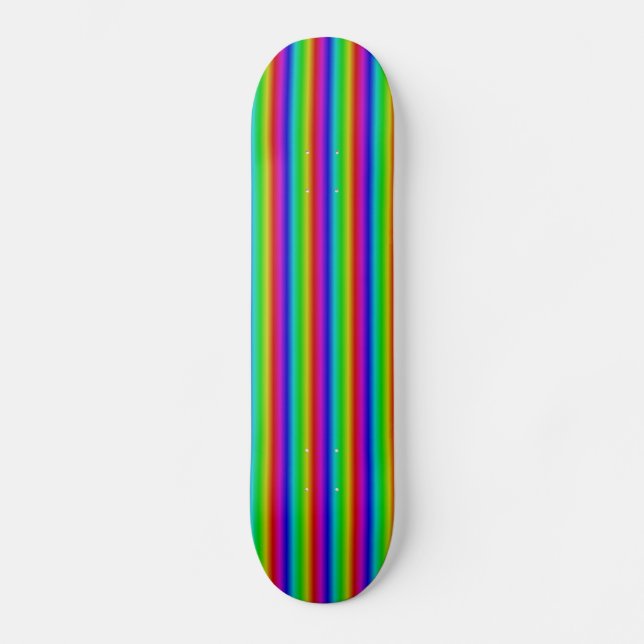 Rainbow Strips - Pattern Skateboard Deck (Front)