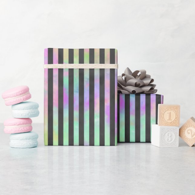 RAINBOW STRIPS WRAPPING PAPER (Baby Shower)