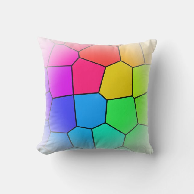 Rainbow Stylish Pattern Throw Pillow (Front)