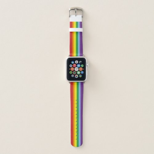 Rainbow Summer Cheer in Gradient Stripes Apple Watch Band