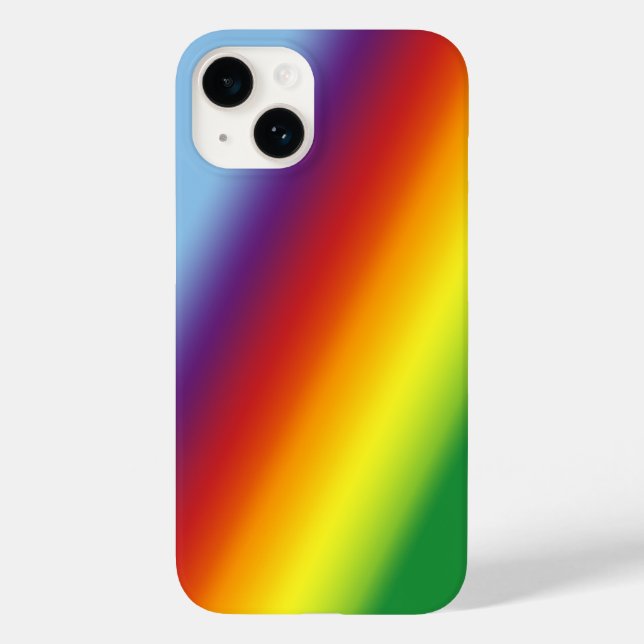 Rainbow Summer Cheer in Gradient Stripes Case-Mate iPhone Case (Back)