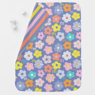 Rainbow Summer Floral Scandinavian Custom Name