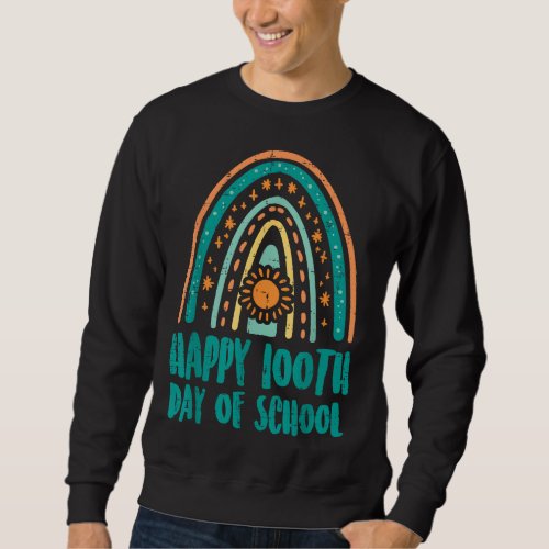 Rainbow Sun Happy 100th Day School 100 Days Smarte Sweatshirt