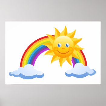 Rainbow Sun Office Personalize Destiny Destiny's Poster by Designs_Accessorize at Zazzle