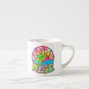 Rainbow Sun Rise ~ Uplifting Message Graphic Espresso Cup
