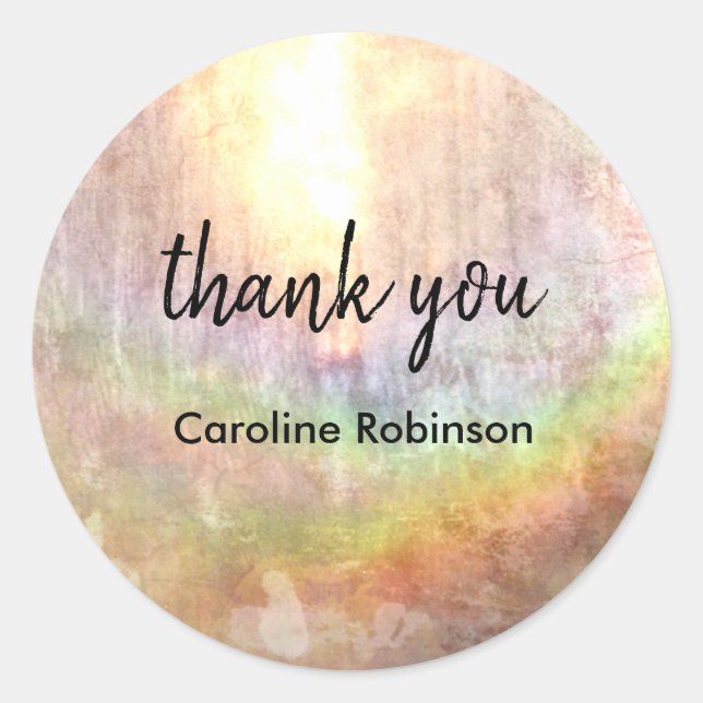 Rainbow Sun Thank You Sticker (Front)