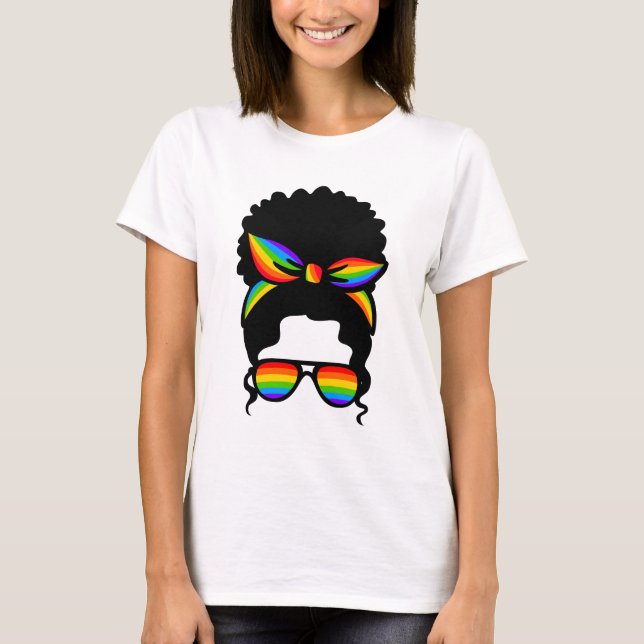 Rainbow Sunglasses LGBT Pride T-Shirt (Front)