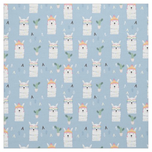 Rainbow Sunglasses Llama Pattern Fabric