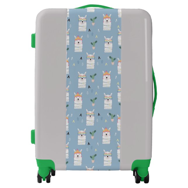 Rainbow Sunglasses Llama Pattern Luggage (Front)