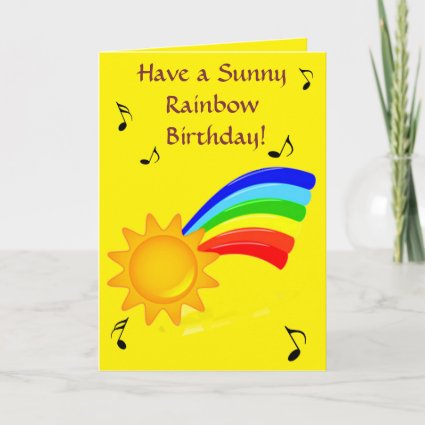 Rainbow Sunshine Birthday Card