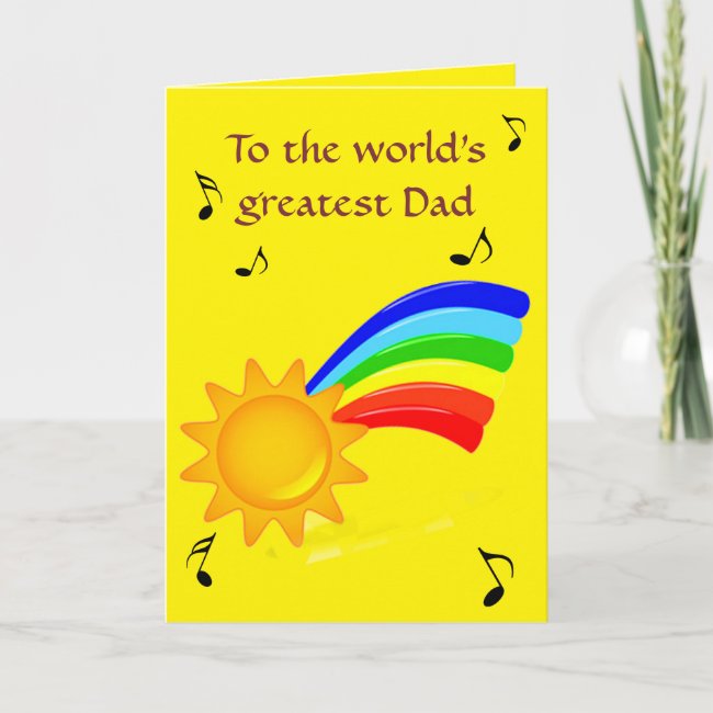 Rainbow Sunshine Birthday Card
