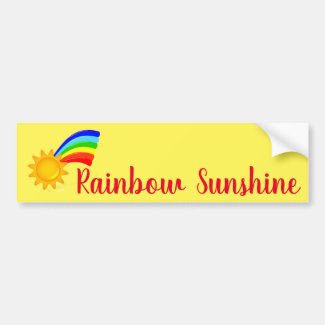 Rainbow Sunshine Bumper Sticker 