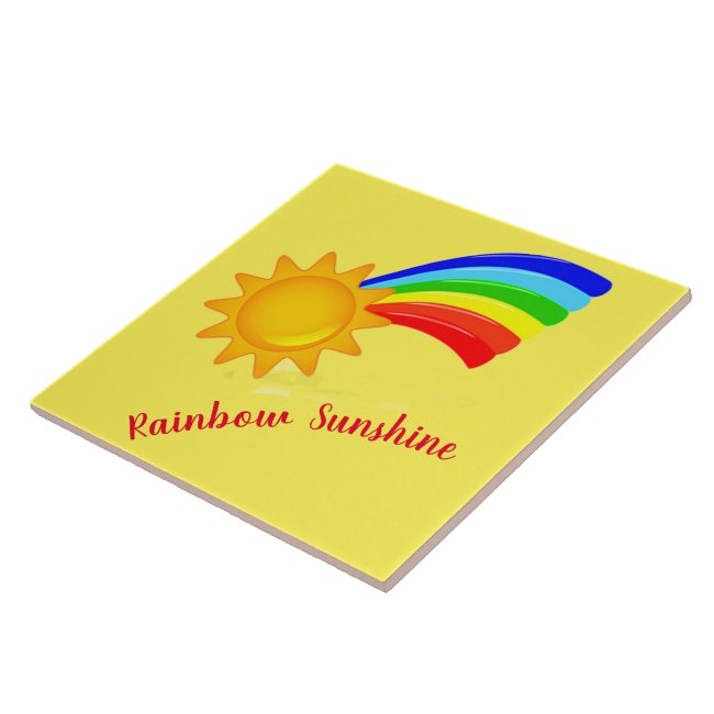 Rainbow Sunshine Ceramic Tile