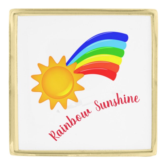 Rainbow Sunshine Lapel Pin