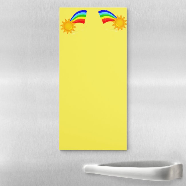 Rainbow Sunshine Magnetic Notepad