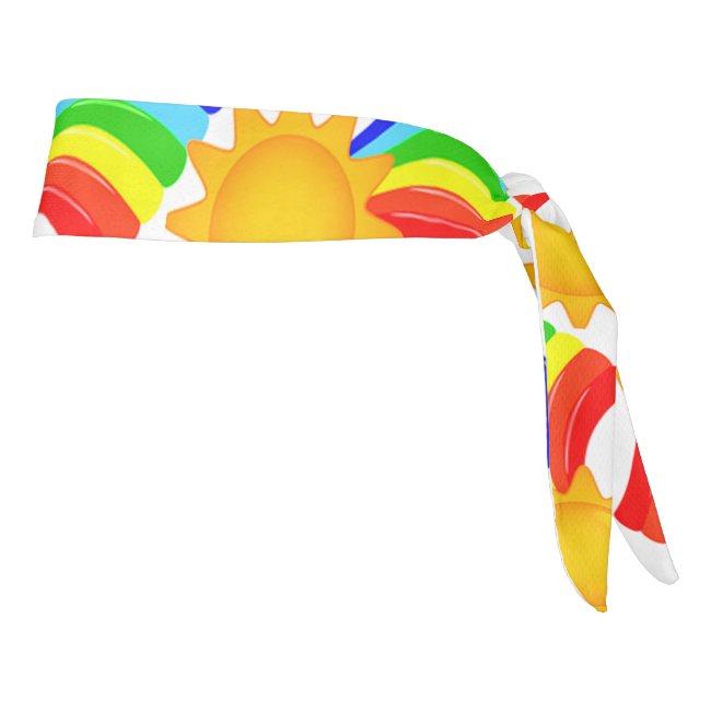 Rainbow Sunshine Pattern Headband