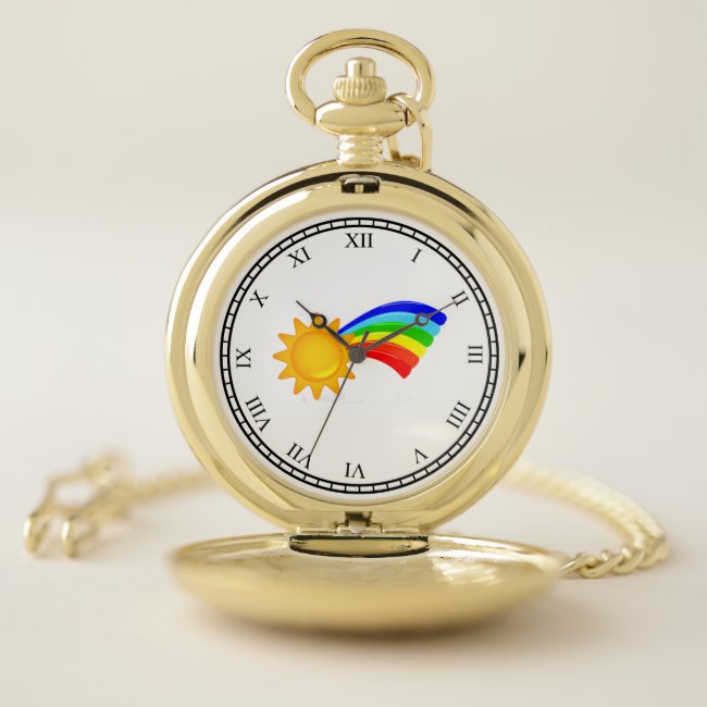 Rainbow Sunshine Pocket Watch