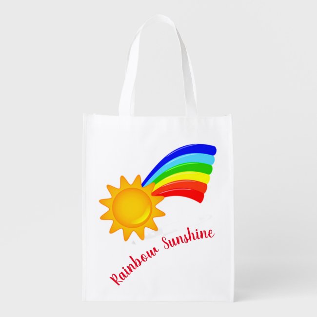 Rainbow Sunshine Reusable Grocery Bag