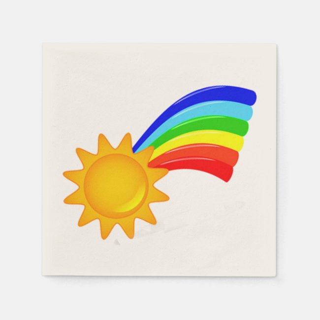 Rainbow Sunshine Set of Paper Napkins