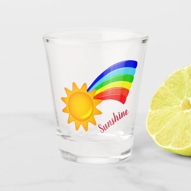 Rainbow Sunshine Shot Glass