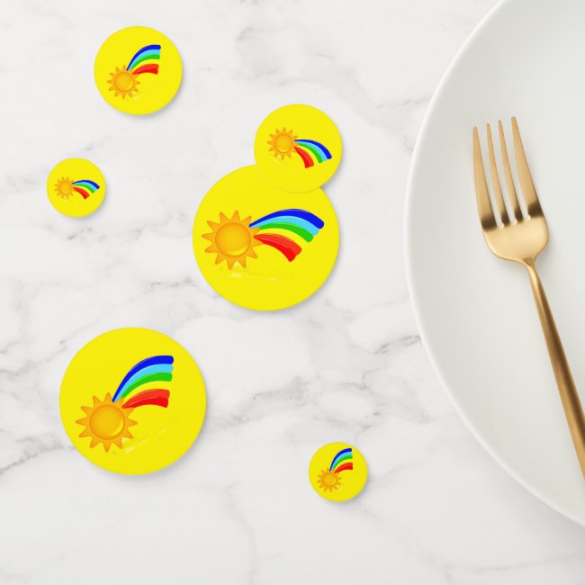 Rainbow Sunshine Table Confetti