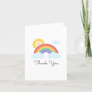 Rainbow Sunshine  Thank You Card