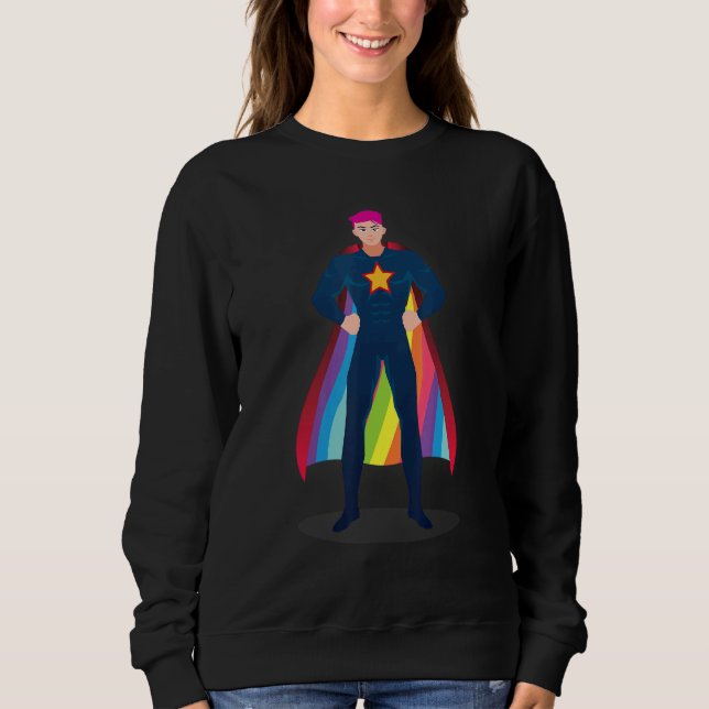 Rainbow Super Hero Sweatshirt (Front)