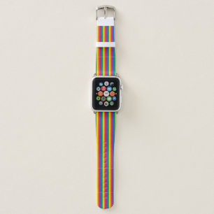 Rainbow Super Skinny Stripes Apple Watch Band