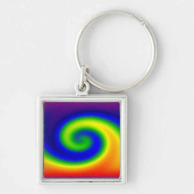 Rainbow Surf Keychain (Front)